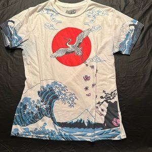 Large White graphic Tee